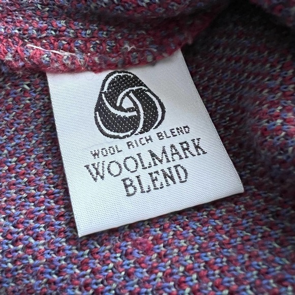 Vintage Camela Wool Blend Sweater Cottage Grandma Flower Burgundy Wine Red Med - Picture 5 of 5